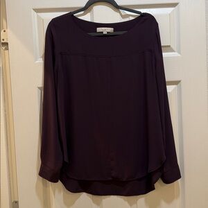 LOFT Women's Deep Purple Blouse